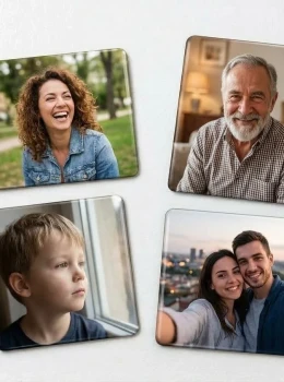 Kit 4 unidades - Imã personalizado com foto