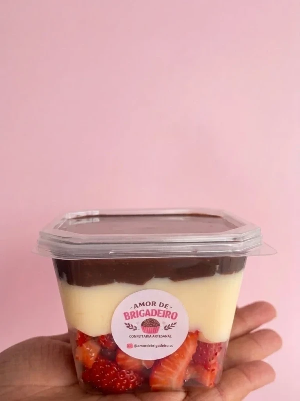 Bombom aberto de Morango