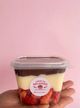 Bombom aberto de Morango