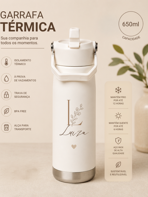 Garrafa Térmica Personalizada 650ml Inox