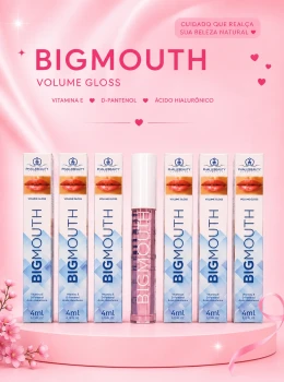 Gloss Labial Big Mouth Volume Gloss 4ml – Efeito Volumoso e Hidratante