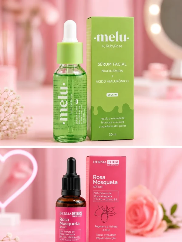Sérum Facial 30ml | Rosa Mosqueta ou Melu | Escolha sua versão