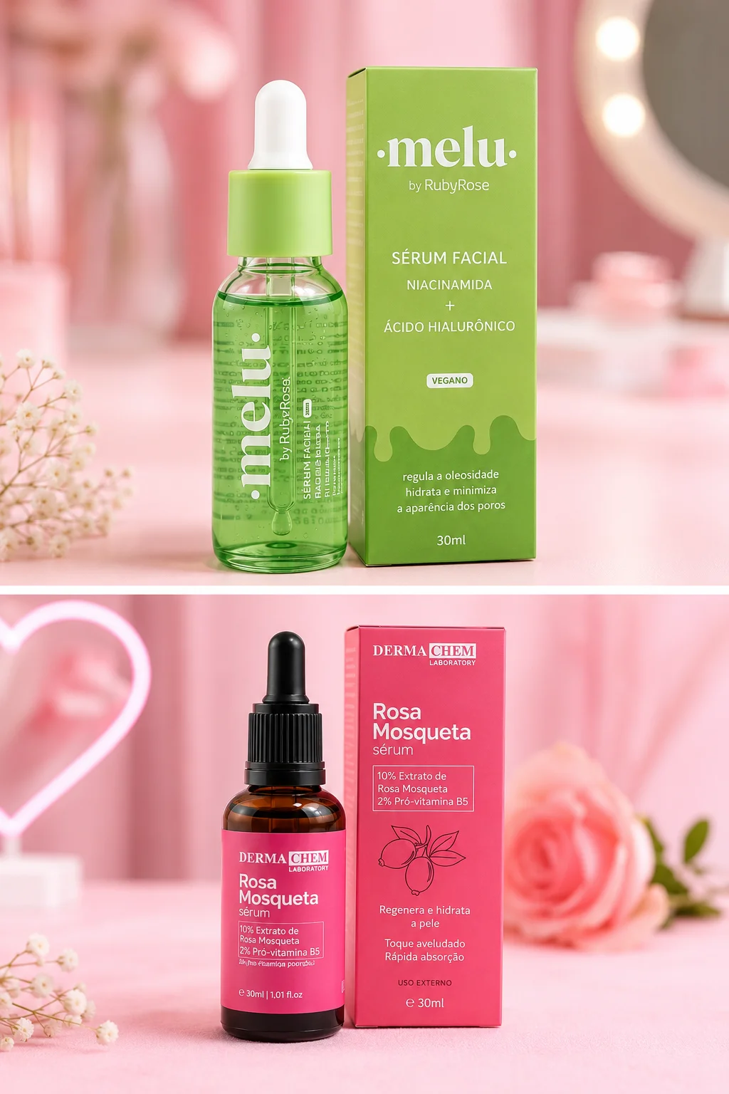 Sérum Facial 30ml | Rosa Mosqueta ou Melu | Escolha sua versão