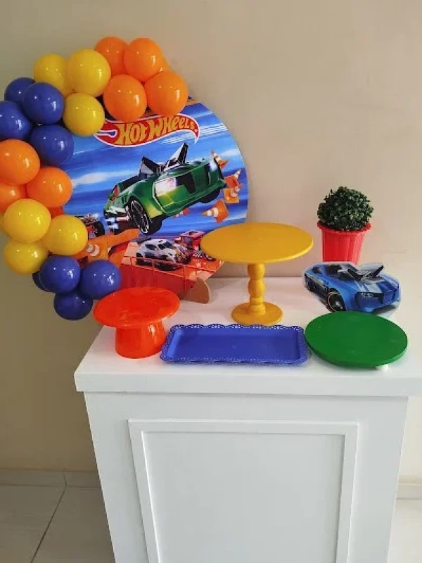 Festa na mesa Hot wheels