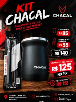 Kit Copo e Bomba Chacal Resistente e Prático