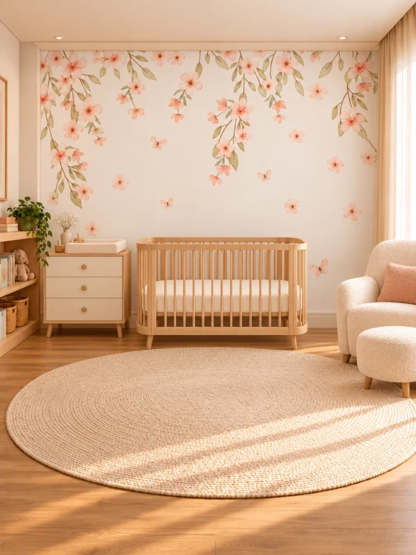 Painel Floral Flores ao Vento — Coral | BE-FR46