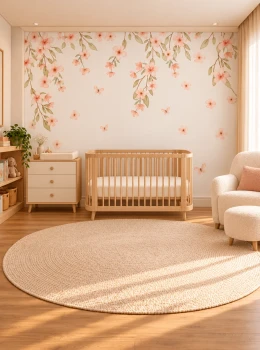 Painel Floral Flores ao Vento — Coral | BE-FR46