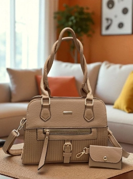 Bolsa Feminina Elegante com Alça Dupla + Porta Moedas 