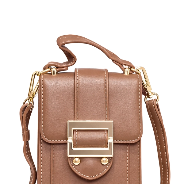 Bolsa Porta Celular Origami Slim Marrom