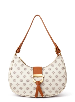 Bolsa Meia Lua - CHEER ROSE - Off White e Caramelo