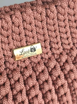 Bolsa Feminina em Crochê com Alça de Mão e de corrente