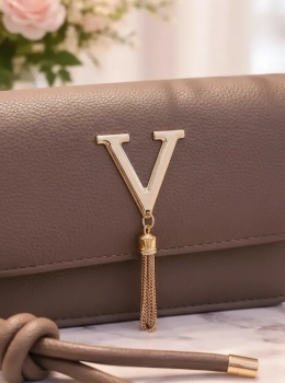 Bolsa Estruturada Feminina com Alça Transversal (Caqui)