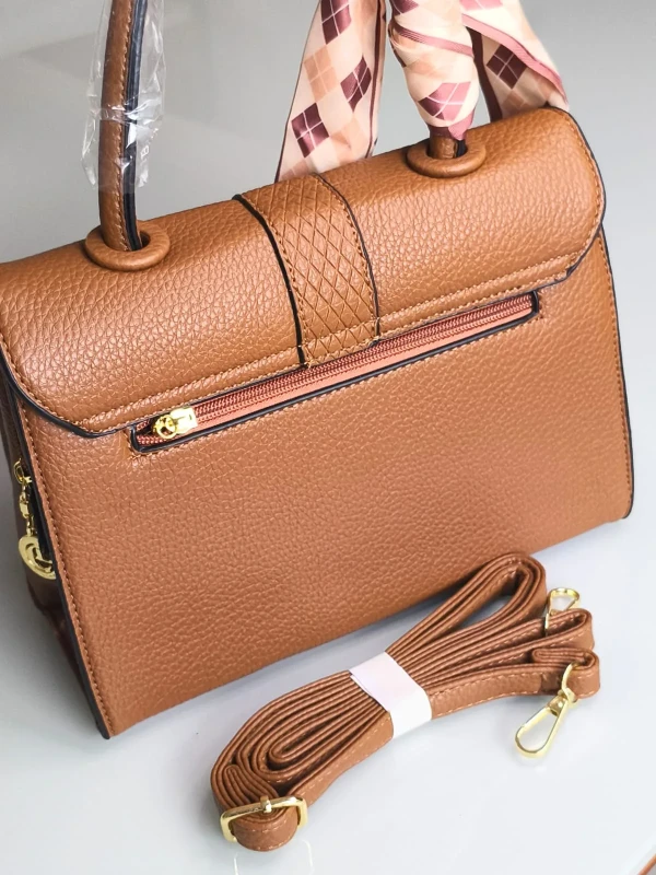 Bolsa Feminina Elegante - Alça de Mão e Transversal + Lenço