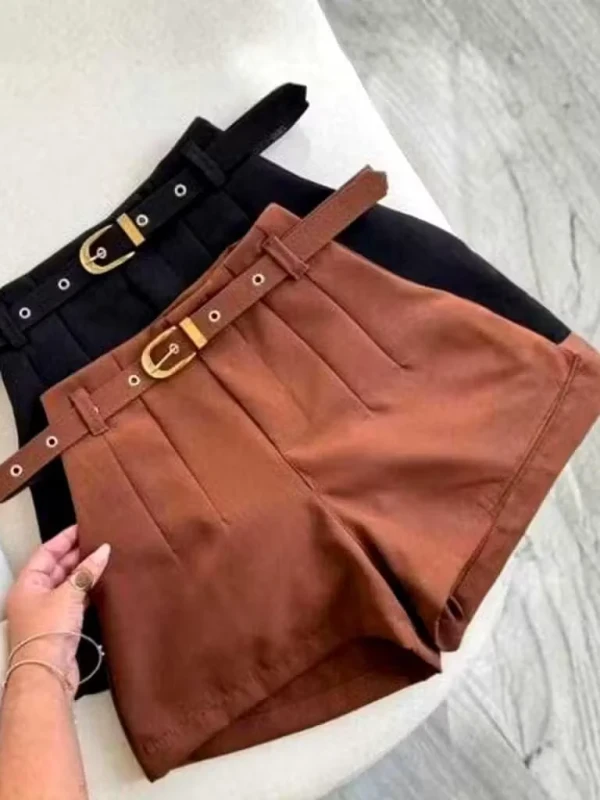 Short Alfaiataria com ziper lateral