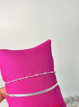 Pulseira Dupla Espelhada Bolinhas