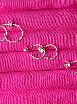 Brinco Trio Argola Detalhada