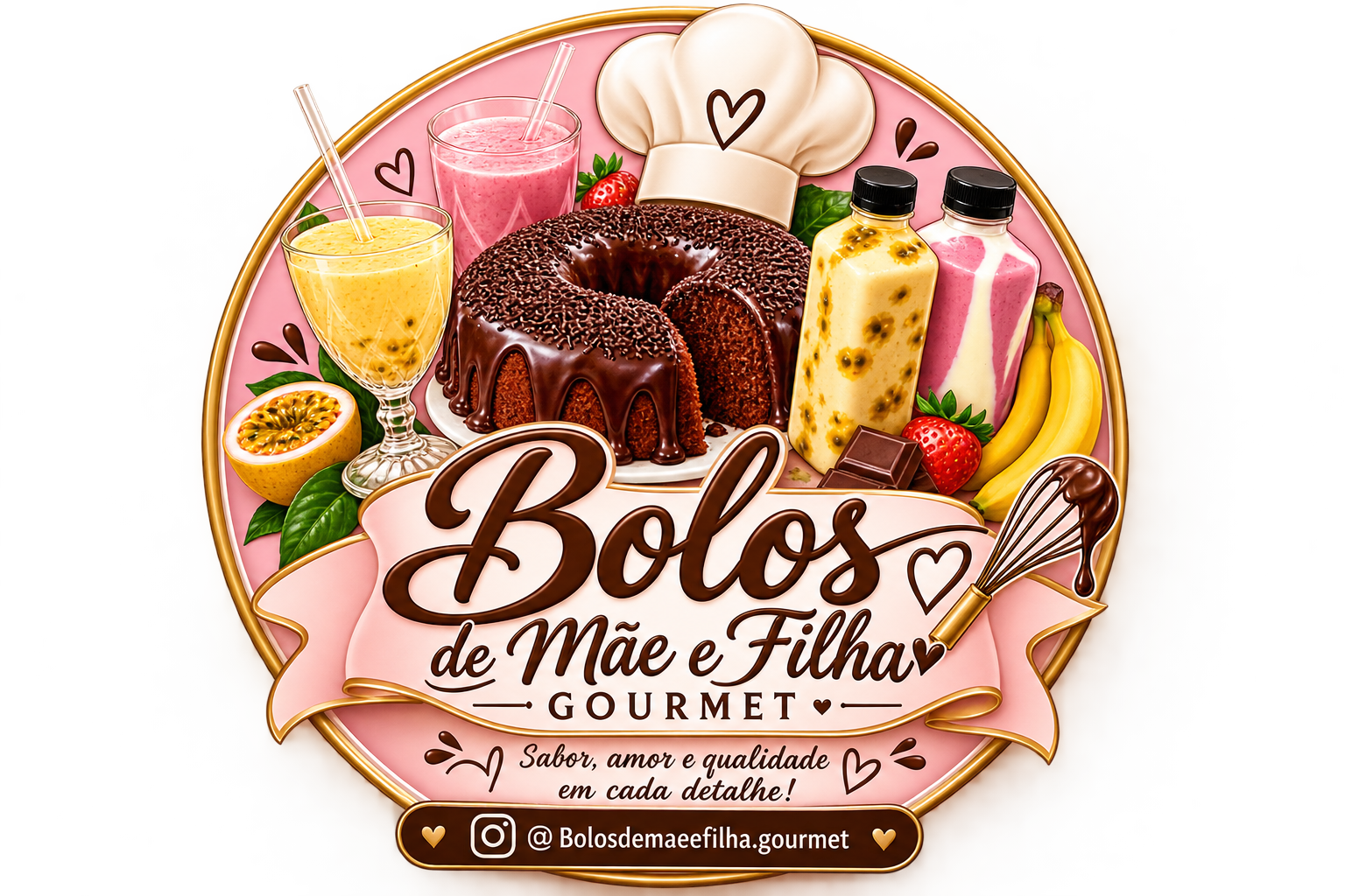 Logo Bolos da Mãe e Filha Gourmet