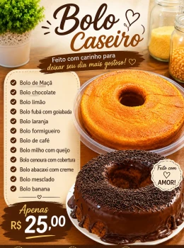 Bolos caseiros