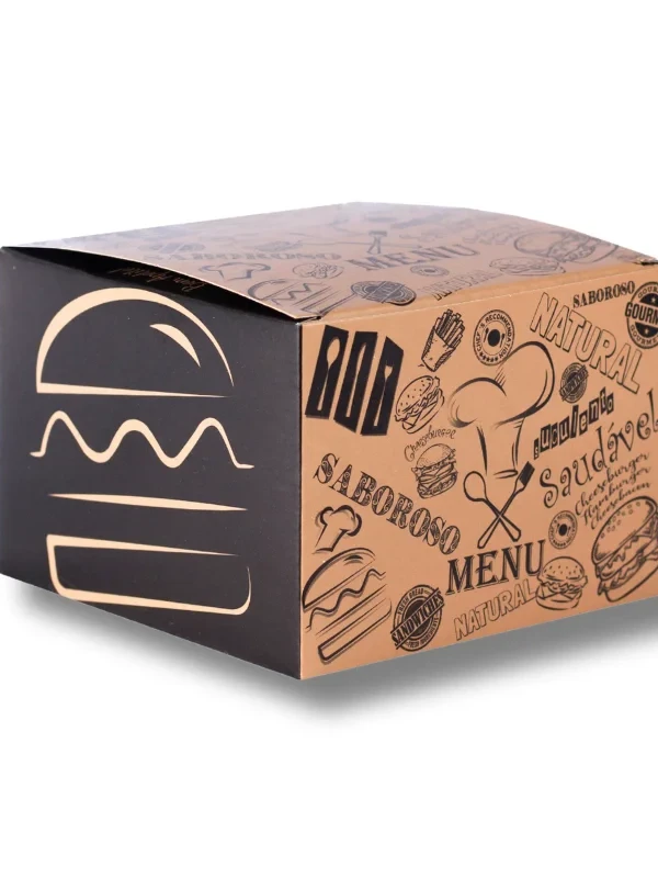 Caixa hambúrguer menu