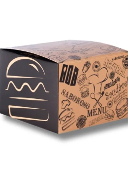 Caixa hambúrguer menu