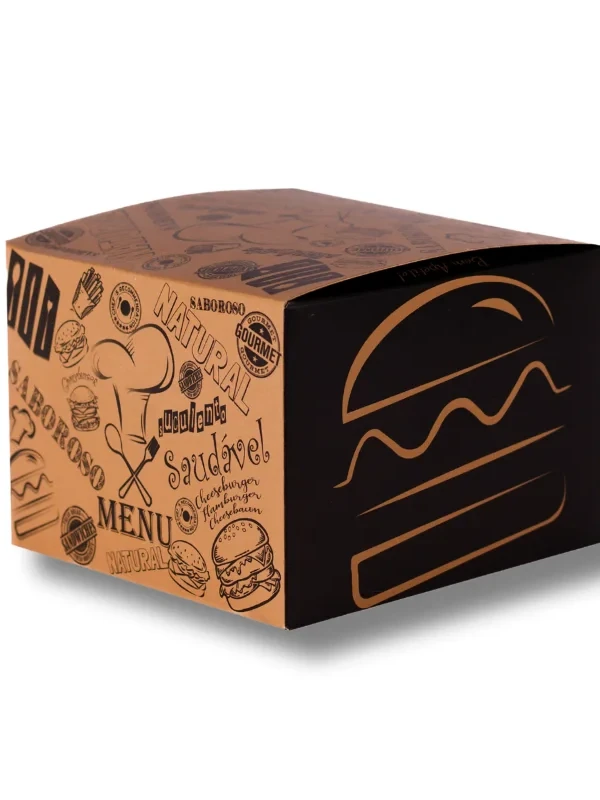 Caixa hambúrguer menu