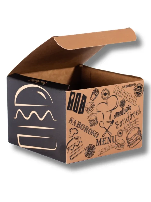 Caixa hambúrguer menu