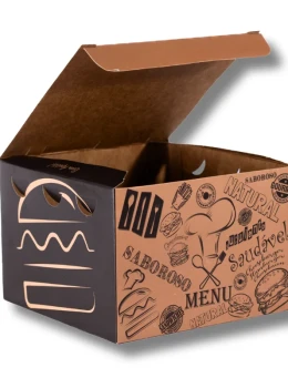 Caixa hambúrguer menu