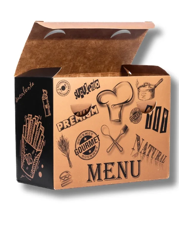 Caixa fritas fechada menu