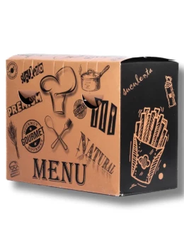 Caixa fritas fechada menu