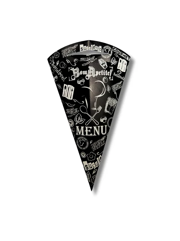 Caixa cone menu preto