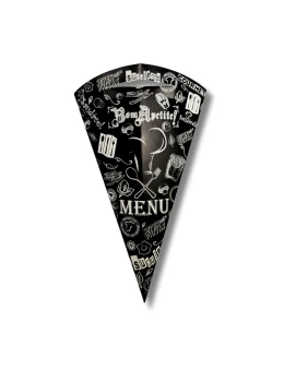 Caixa cone menu preto