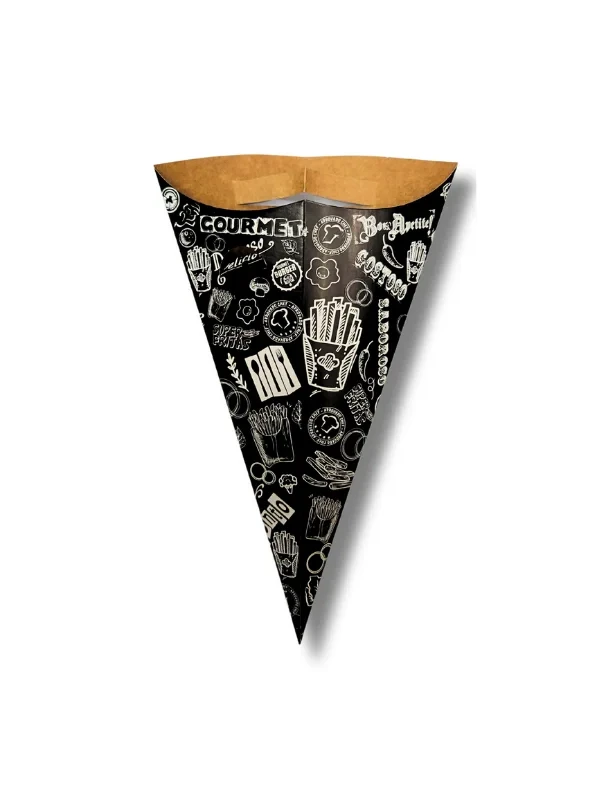 Caixa cone menu preto