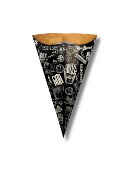Caixa cone menu preto