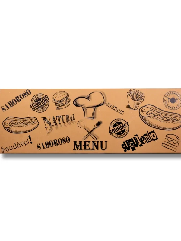 Caixa hot dog menu