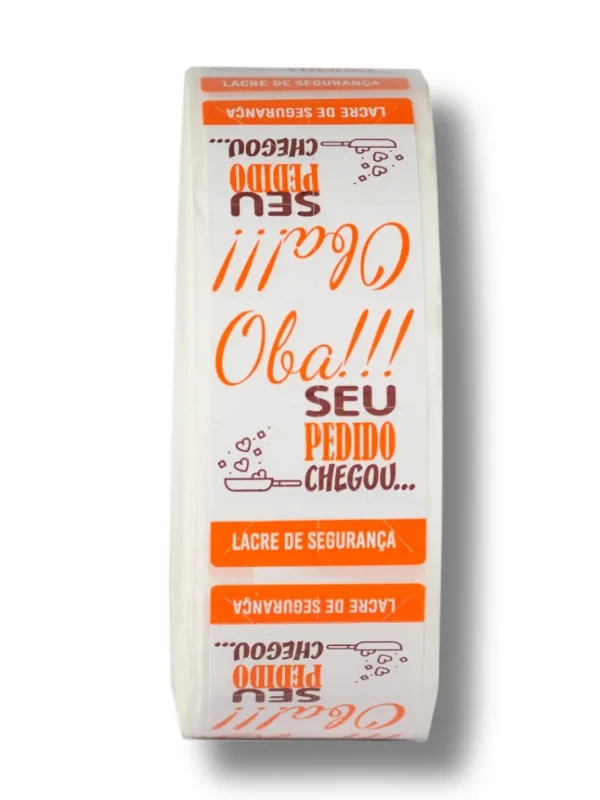 Lacre de segurança oba laranja