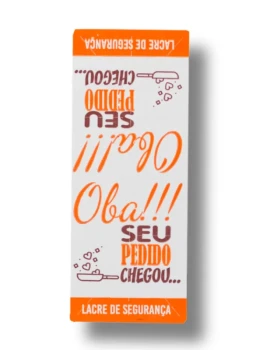 Lacre de segurança oba laranja