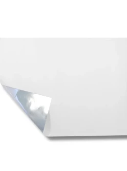Papel metalizado liso branco