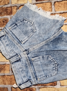 Bermuda Jeans Infantil Feminina Bordado Minions