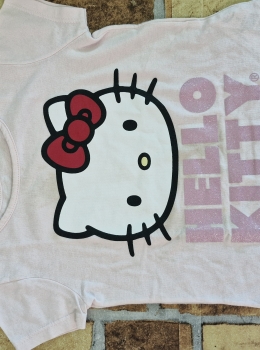 Camiseta Infantil Hello Kitty Estampada Algodão