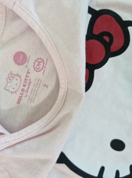 Camiseta Infantil Hello Kitty Estampada Algodão