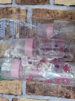 Kit 3 Mamadeiras Rosa Antivazamento Bebê