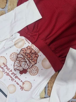 Vestido Infantil Manga Longa Elegante