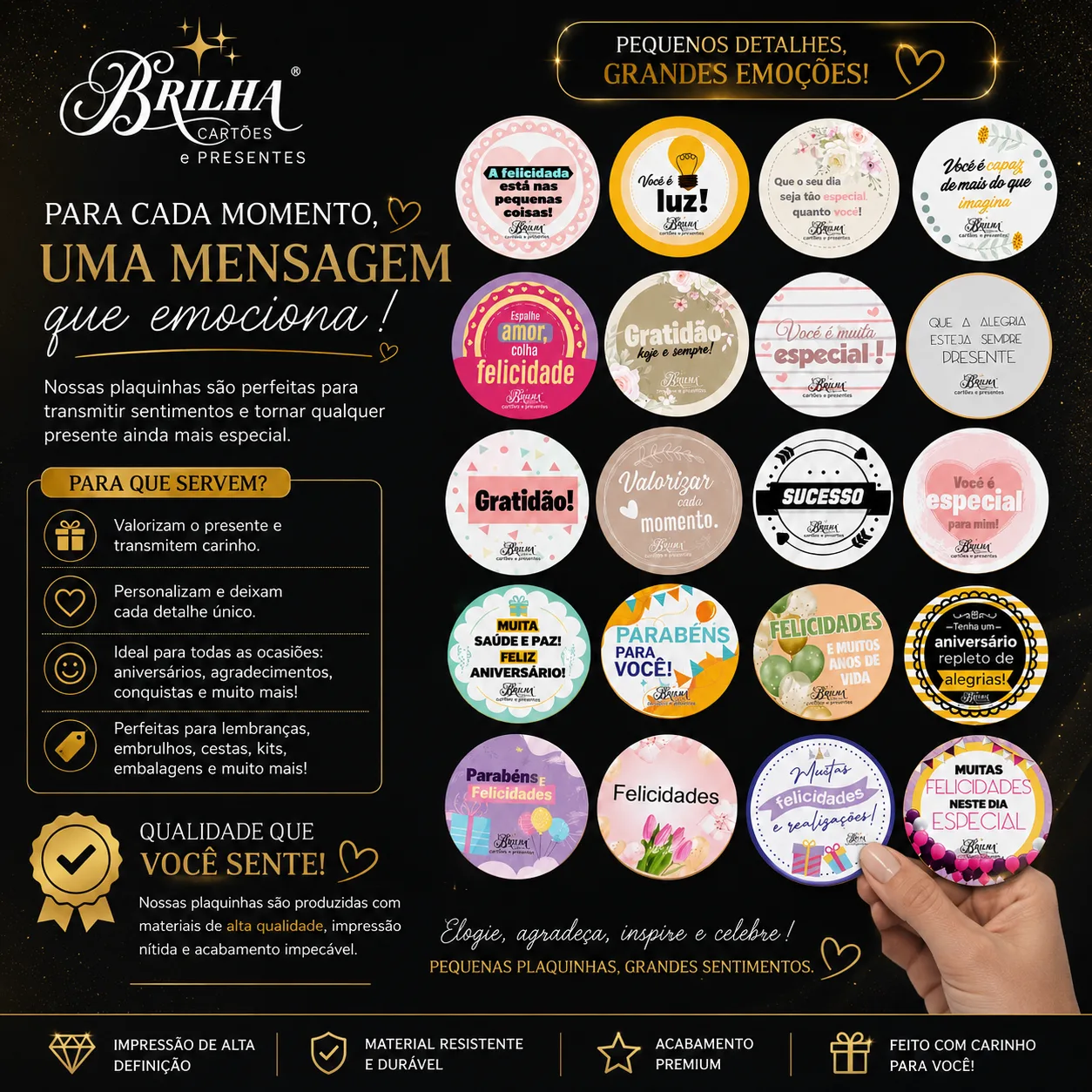 Tags e plaquinhas decorativas 