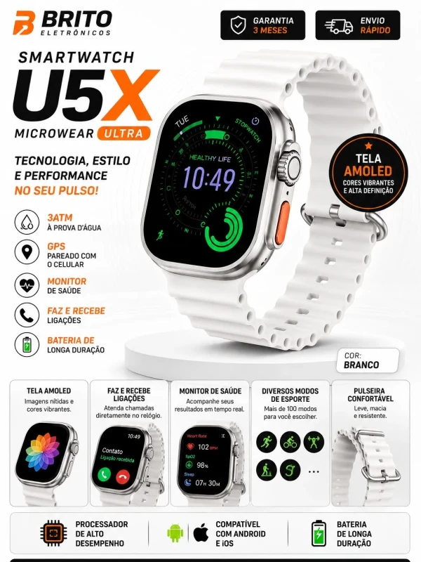 Smartwatch Inteligente -Branco