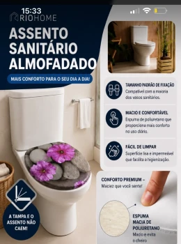 Assento Sanitário Confortável e Resistente