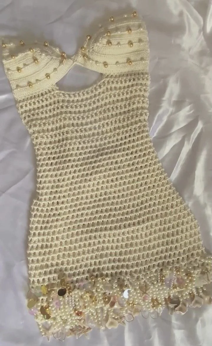 Vestido Pérola do oceano