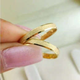 Alianças Diamantada Ouro 10k (3mm)