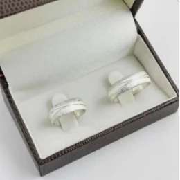 Alianças fosco acetinado (6mm) Prata 950