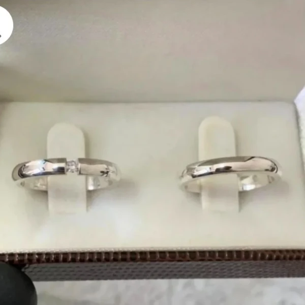 Alianças com cravação flutuante (3mm)