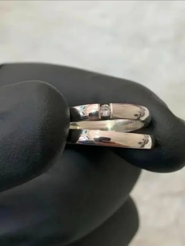 Alianças com cravação flutuante (3mm)